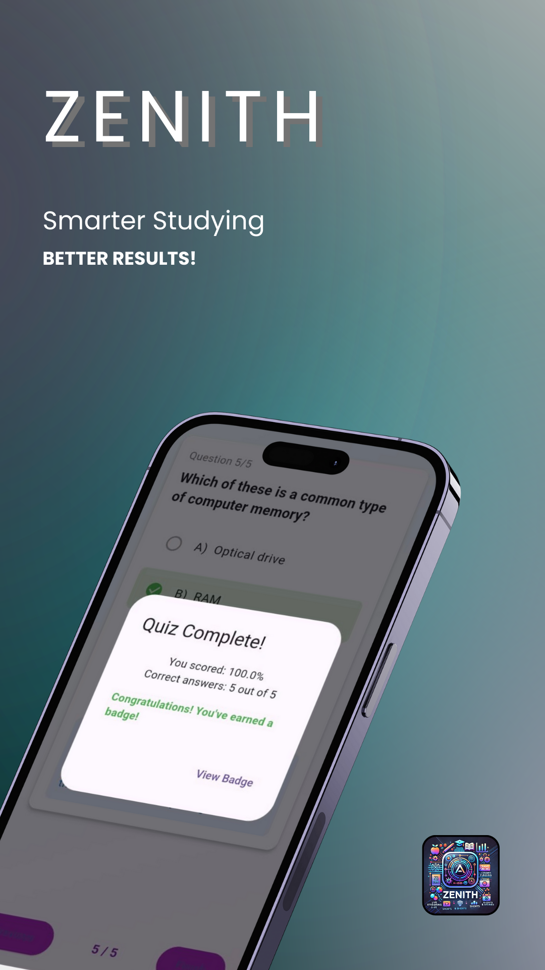 Zenith AI Summary Interface